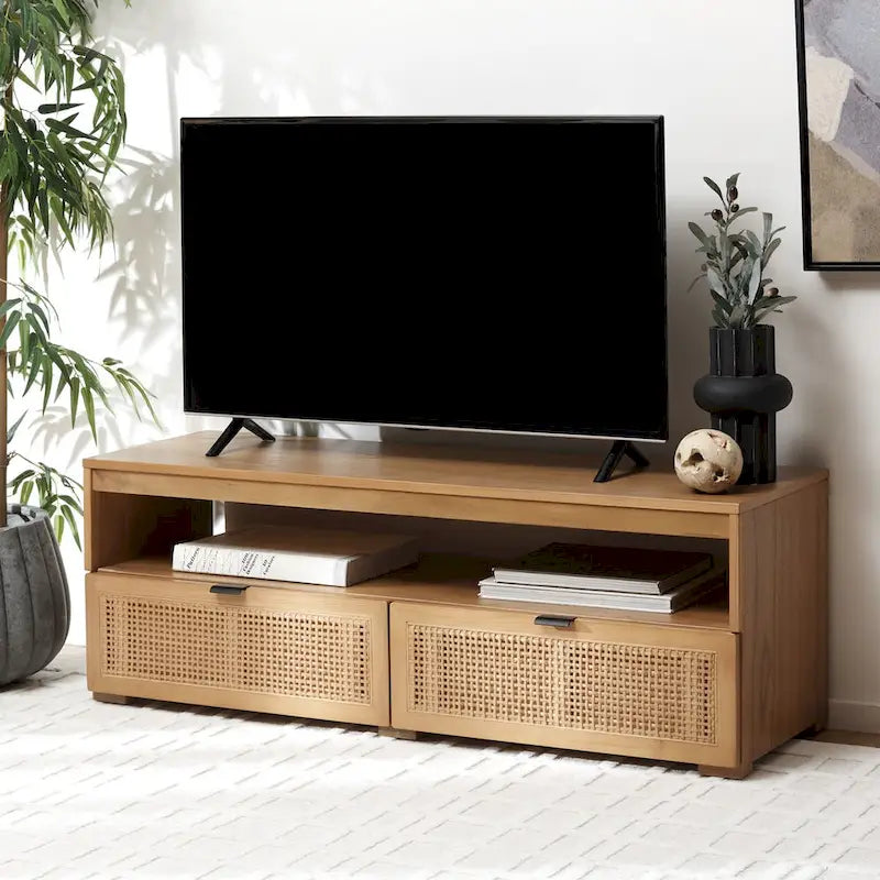 Meuble TV à tiroirs doubles et à couche unique