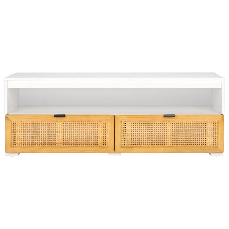 Meuble TV à tiroirs doubles et à couche unique