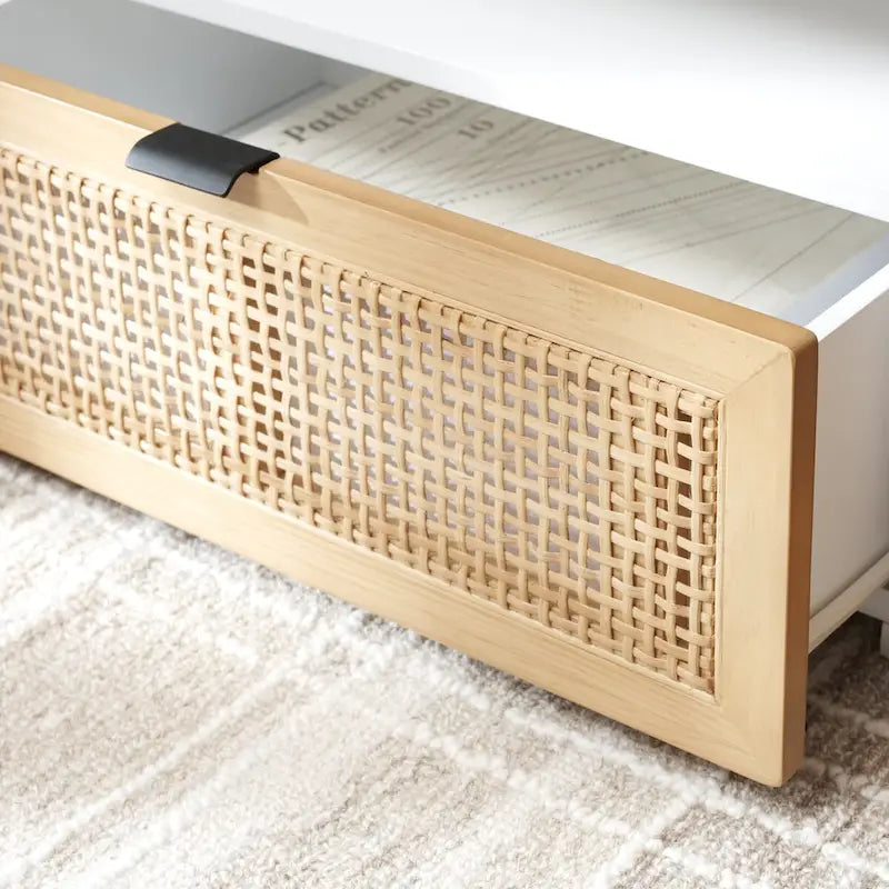 Meuble TV à tiroirs doubles et à couche unique
