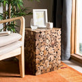 SAFAVIEH Iida Bali Black Stool - Natural - 13  x 13  x 18  - 13Wx13Dx18H