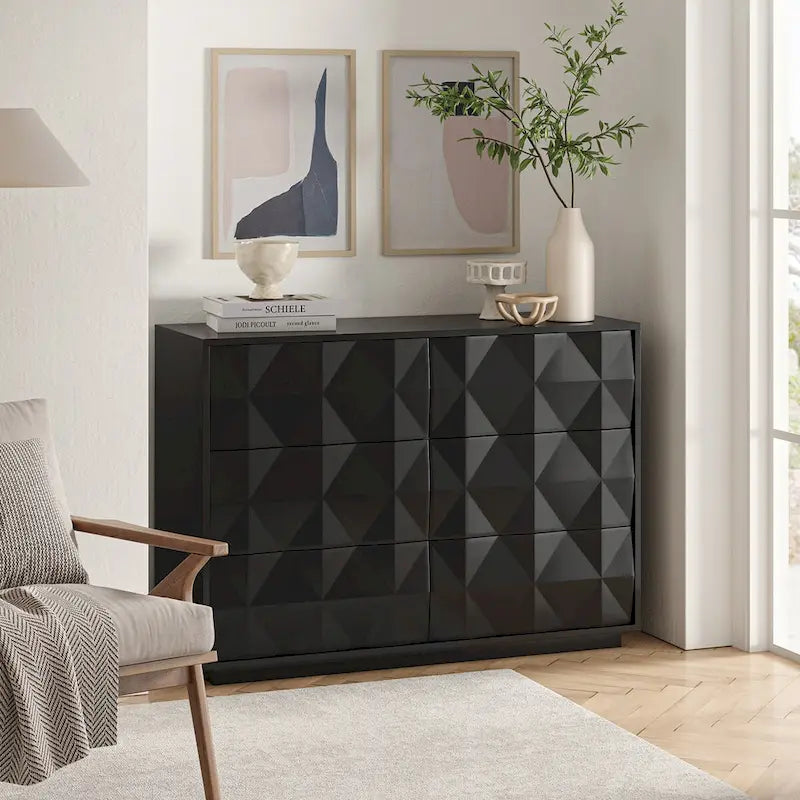 Commode moderne à six tiroirs