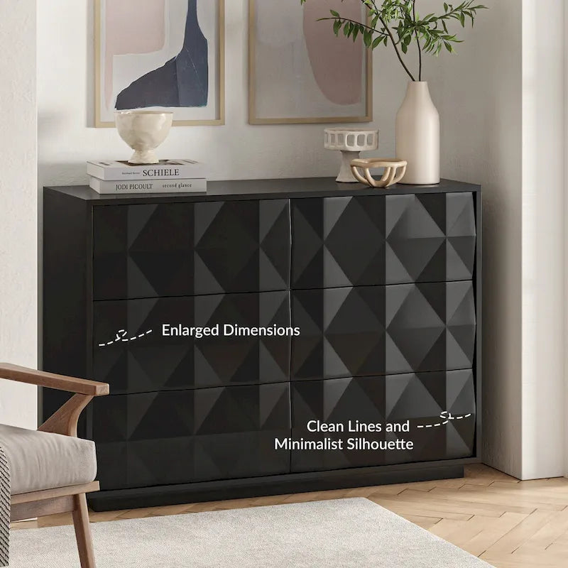 Commode moderne à six tiroirs
