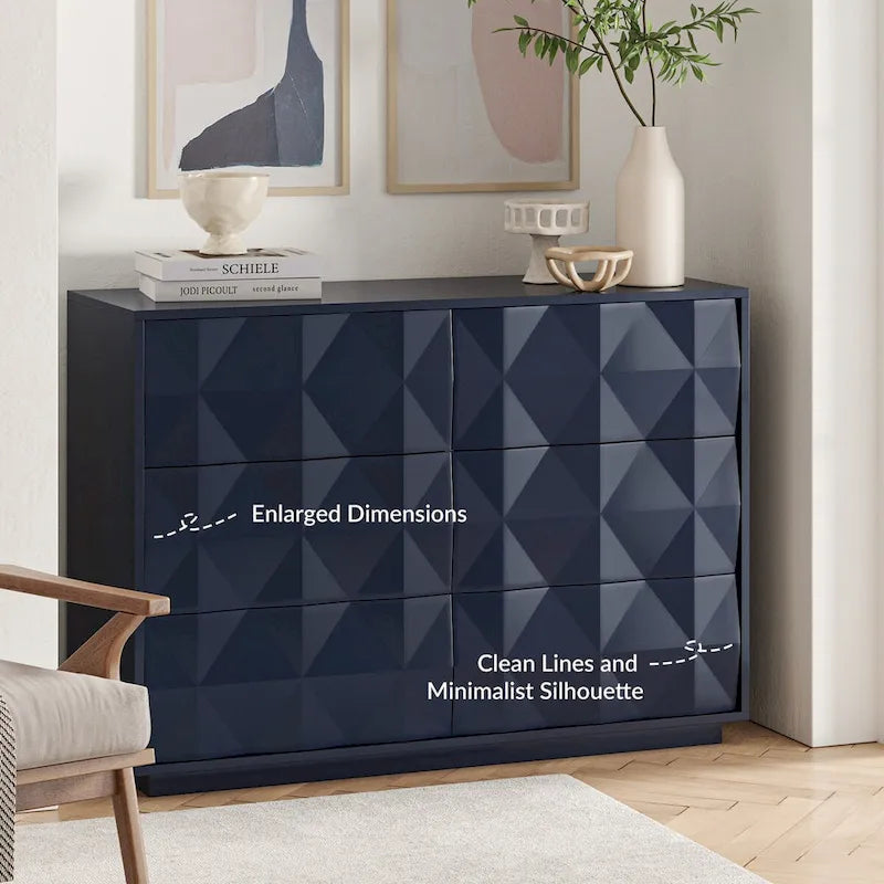Commode moderne à six tiroirs