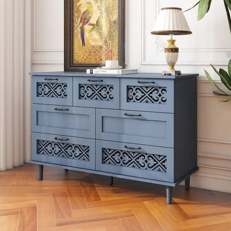 Commode 7 tiroirs Meuble américain convenant à une chambre à coucher