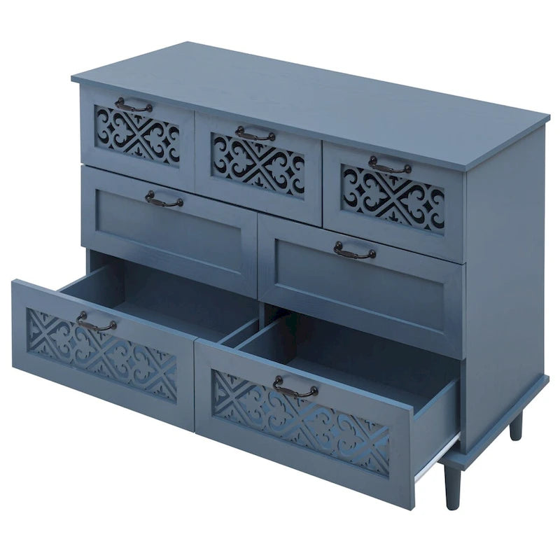 Commode 7 tiroirs Meuble américain convenant à une chambre à coucher