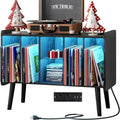 Meuble de tourne-disque LED – 14,2 P x 32,5 L x 27,2 H