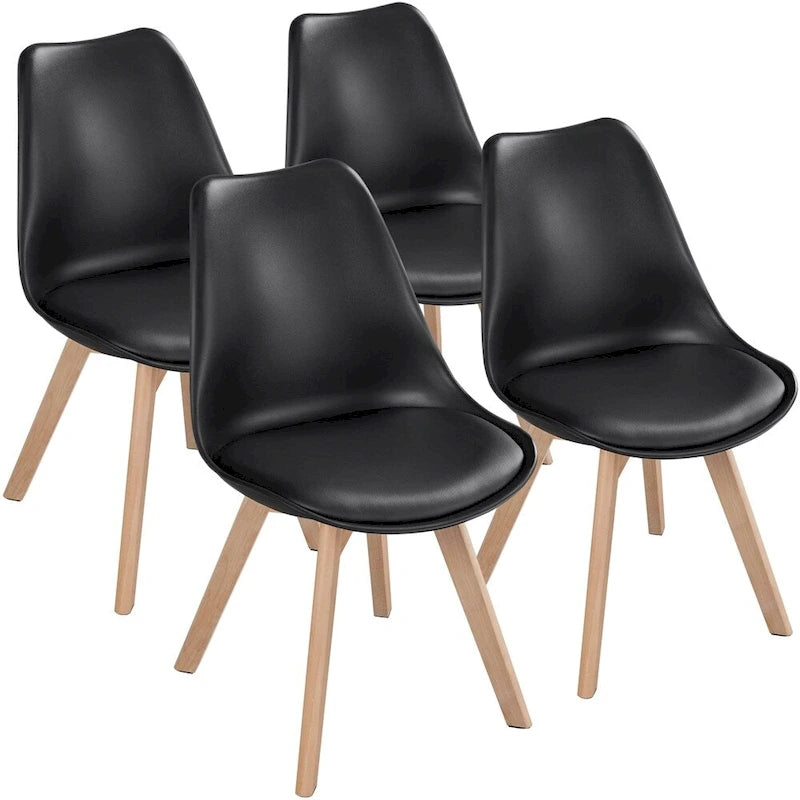 Chaises de salle à manger modernes rembourrées (lot de 4)
