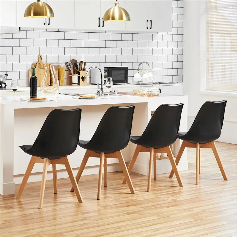 Chaises de salle à manger modernes rembourrées (lot de 4)