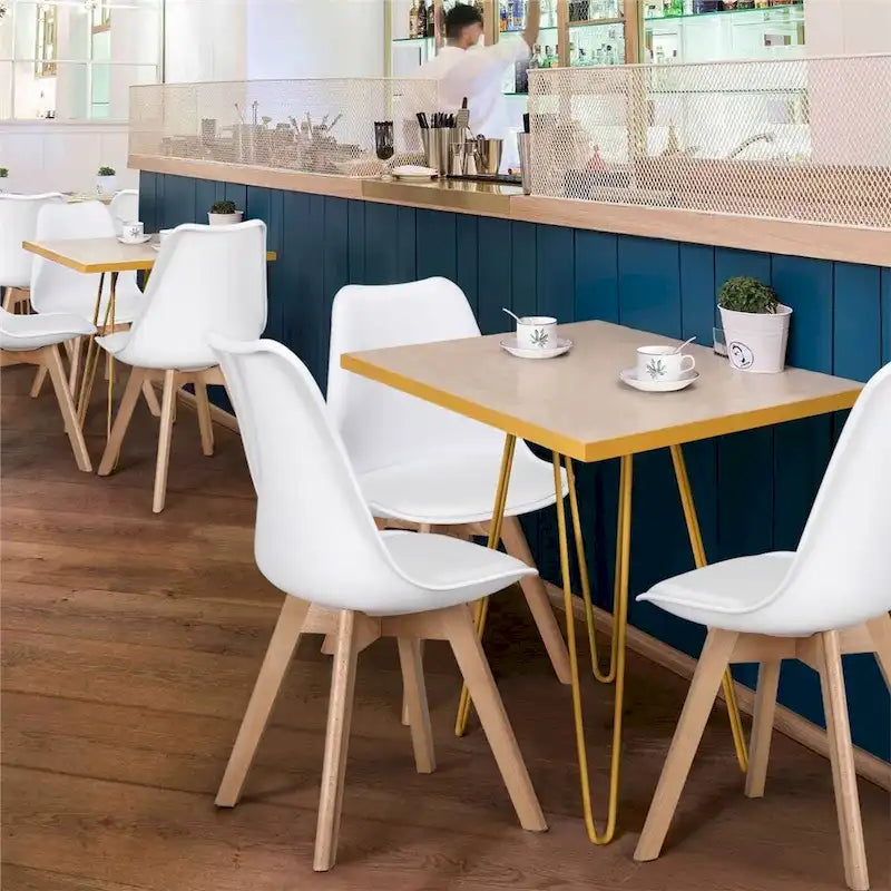 Chaises de salle à manger modernes rembourrées (lot de 4)