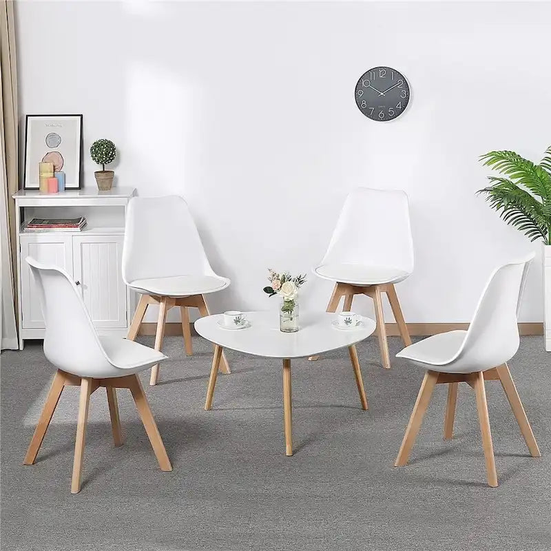 Chaises de salle à manger modernes rembourrées (lot de 4)