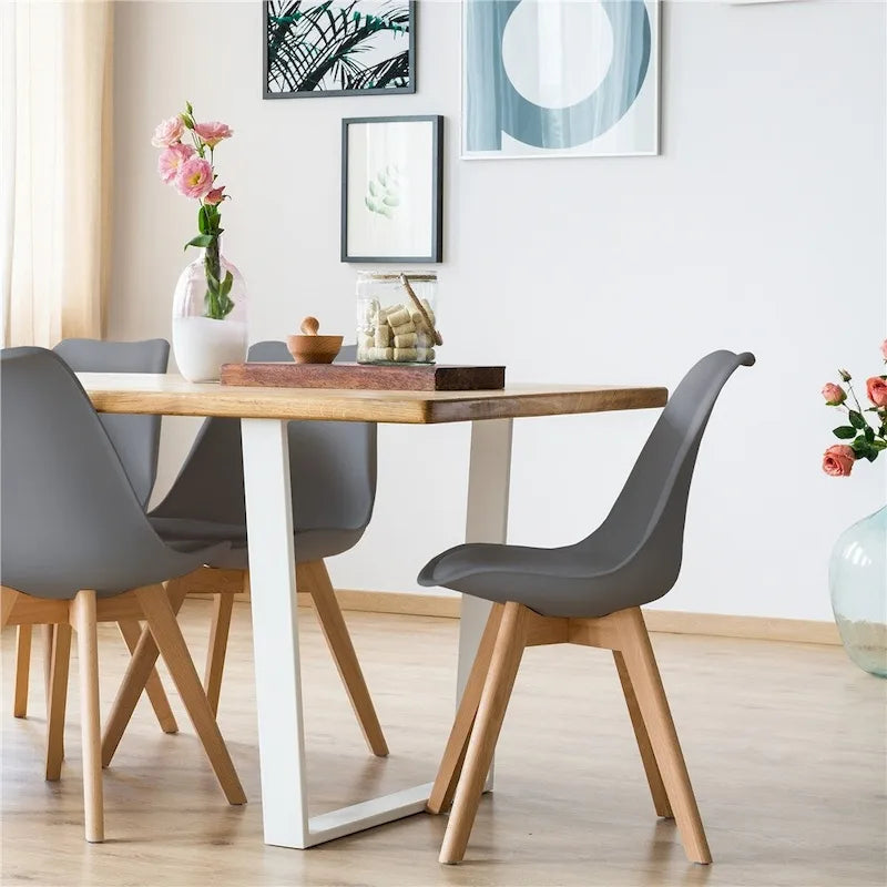 Chaises de salle à manger modernes rembourrées (lot de 4)