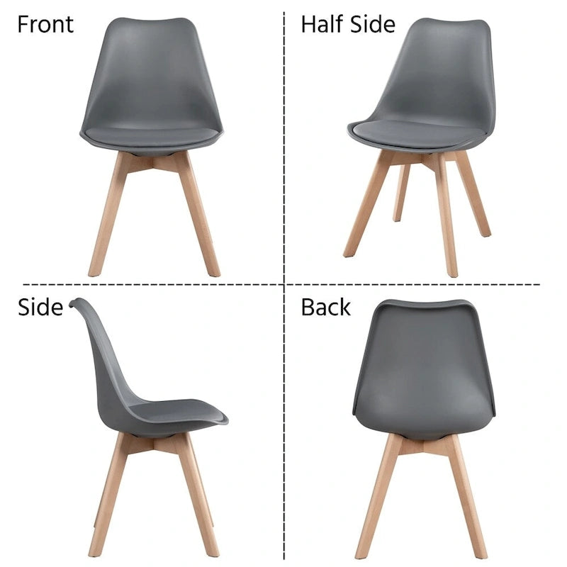 Chaises de salle à manger modernes rembourrées (lot de 4)