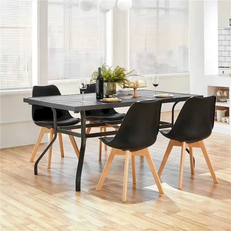 Chaises de salle à manger modernes rembourrées (lot de 4)