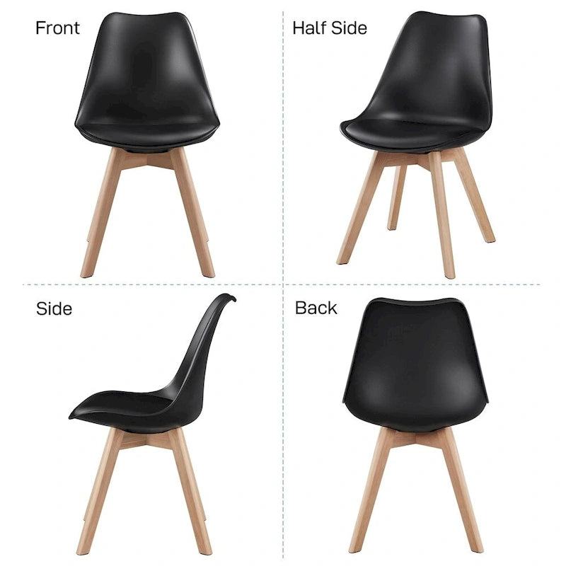 Chaises de salle à manger modernes rembourrées (lot de 4)