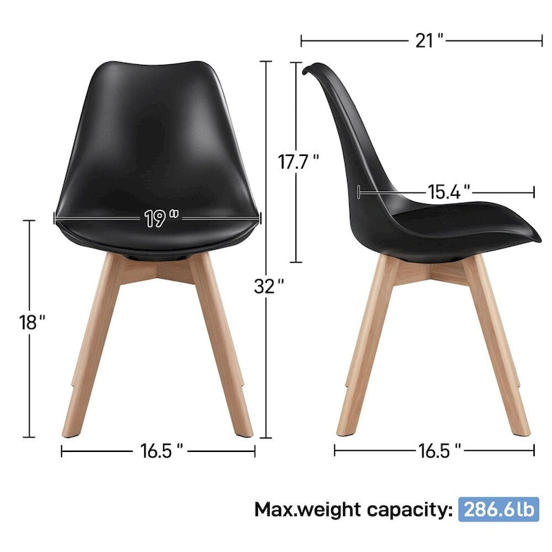 Chaises de salle à manger modernes rembourrées (lot de 4)