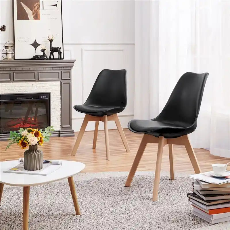 Chaises de salle à manger modernes rembourrées (lot de 4)