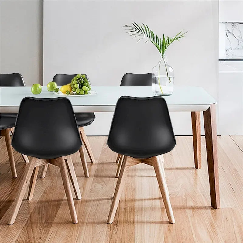 Chaises de salle à manger modernes rembourrées (lot de 4)