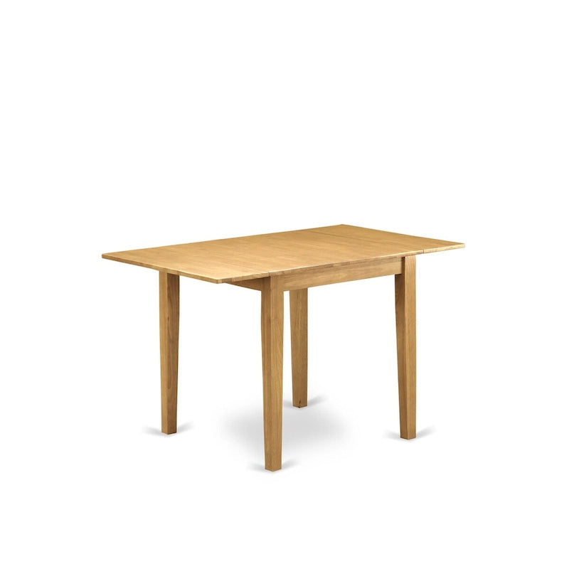 Table à manger rectangulaire et chaises de salle à manger en similicuir, couleur chêne