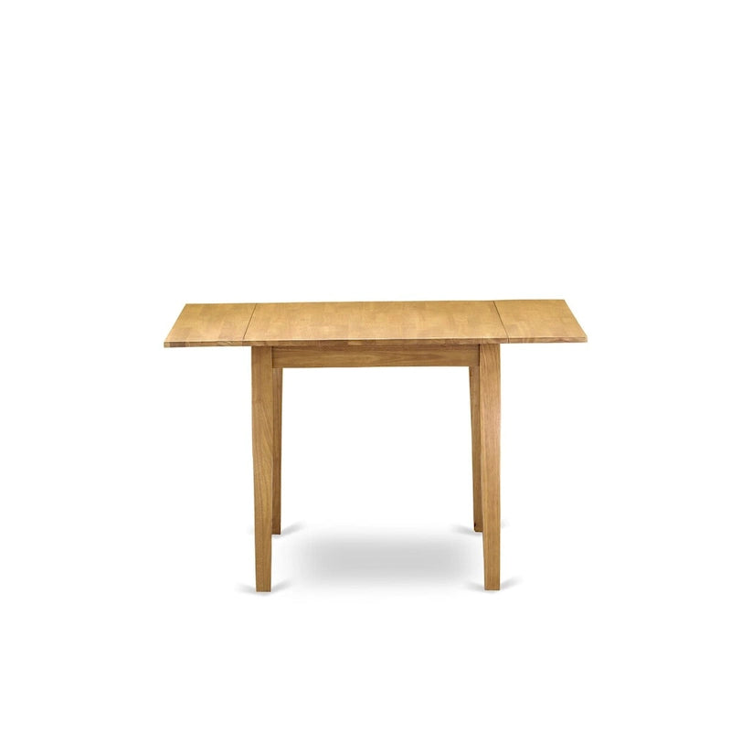 Table à manger rectangulaire et chaises de salle à manger en similicuir, couleur chêne