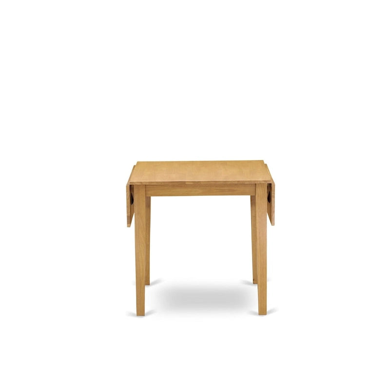 Table à manger rectangulaire et chaises de salle à manger en similicuir, couleur chêne