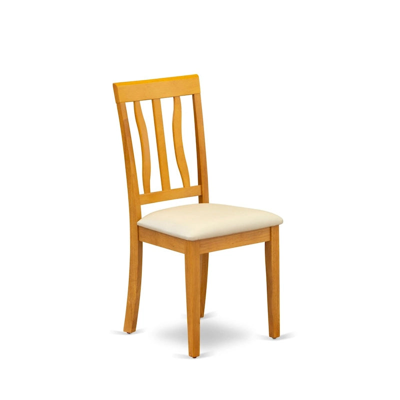 Table à manger rectangulaire et chaises de salle à manger en similicuir, couleur chêne