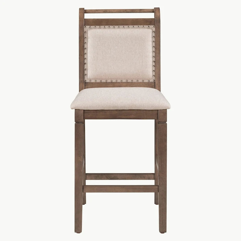 Ensemble de salle à manger 3 pièces en bois à hauteur de comptoir avec rallonge pliable