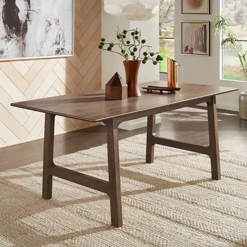 Table de salle à manger style nordique en placage bois (71 cm)