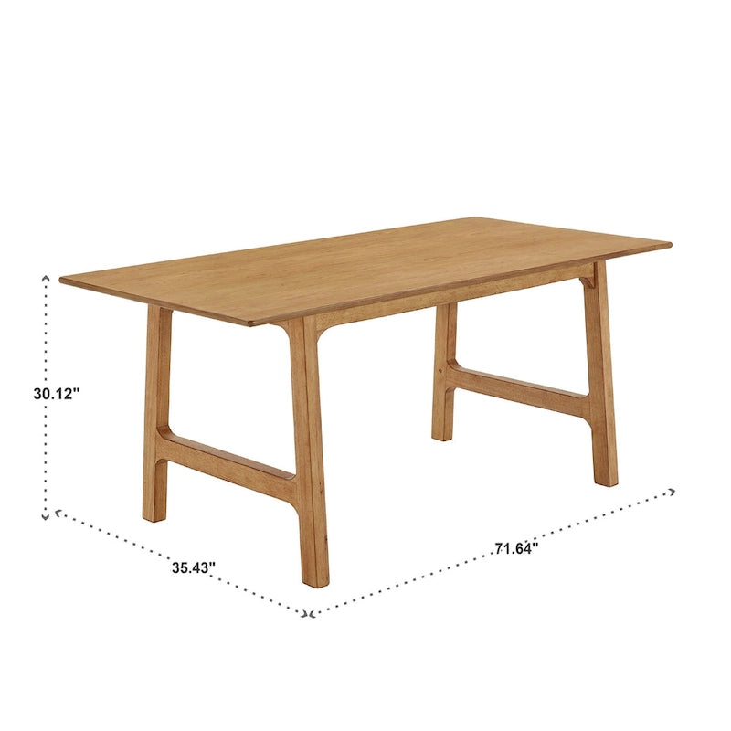 Table de salle à manger style nordique en placage bois (71 cm)