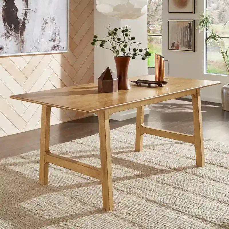 Table de salle à manger style nordique en placage bois (71 cm)