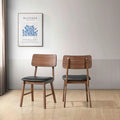 New Classic Furniture Thea Walnut and Black Side Chair (Set of 2)
