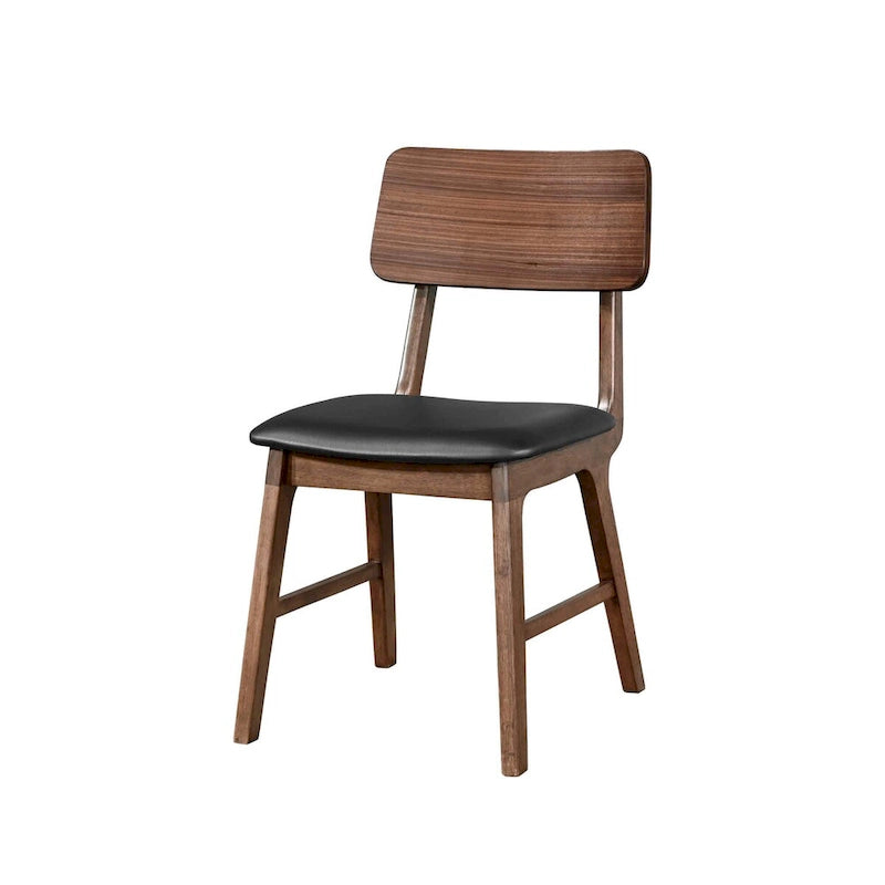 New Classic Furniture Chaise d'appoint en noyer et noir (lot de 2)