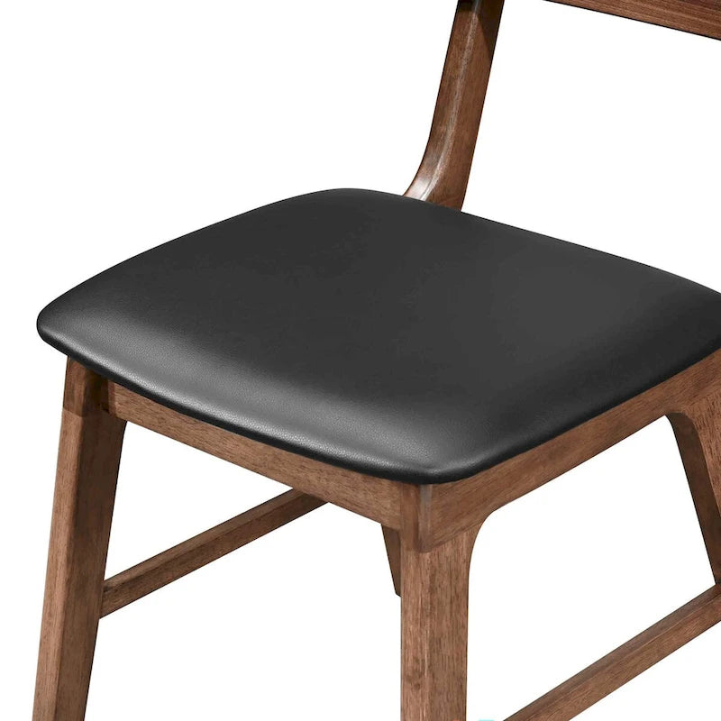 New Classic Furniture Chaise d'appoint en noyer et noir (lot de 2)